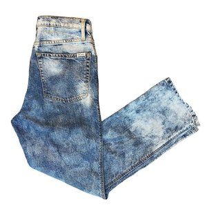 Ella Moss High Waist Straight Ankle Jeans Womens Junior 27 Acid Wash Mom Jeans